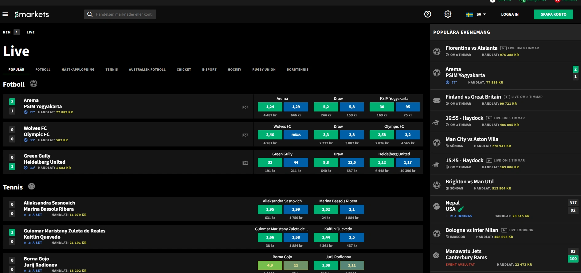 smarkets live